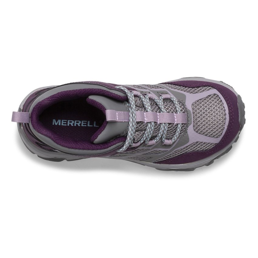 Basket Merrell Moab FST Mid Waterproof Grise/Violette Enfant | B.U.ROIM